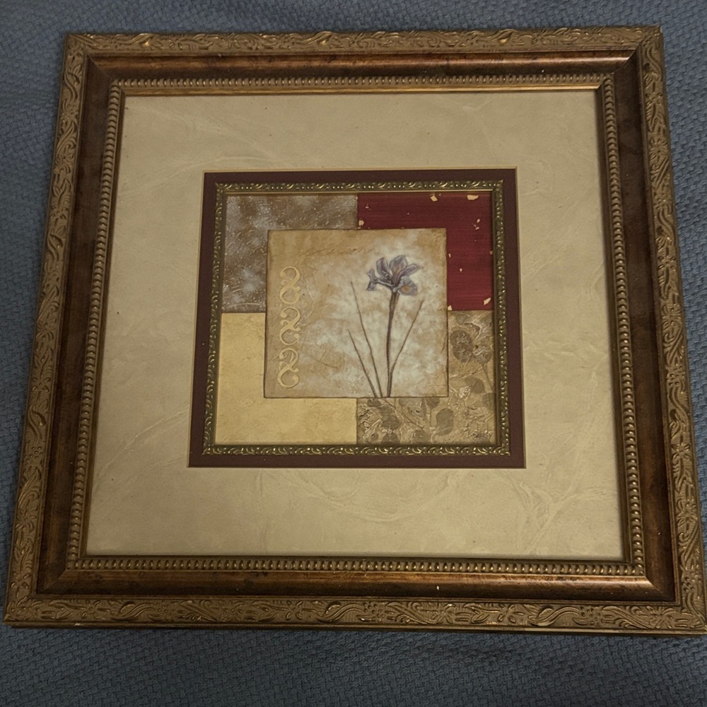 Framed Artwork with Brown Backing
